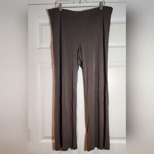 DKNY Brown Stretchy Wide Leg Pull On Pants L